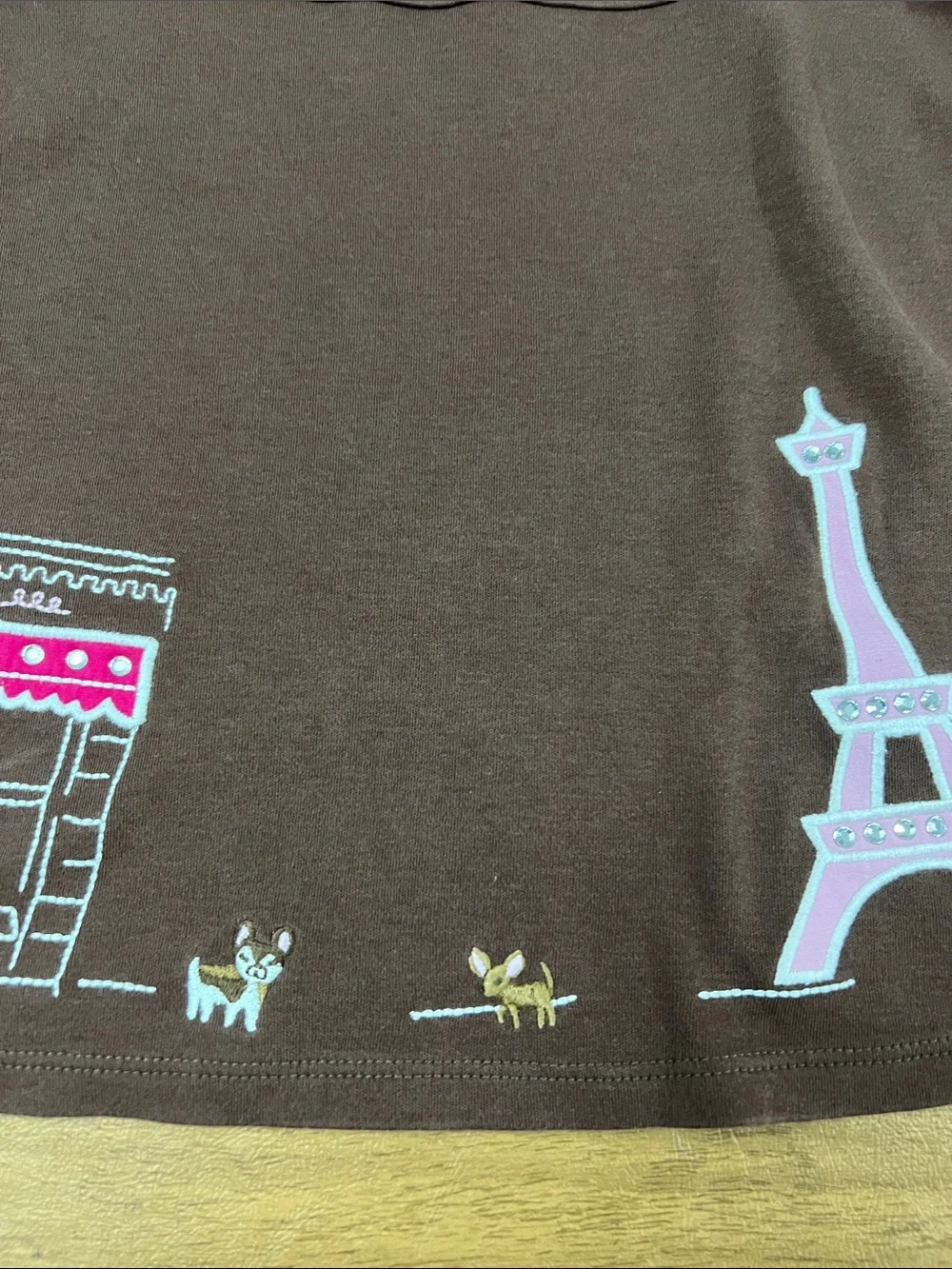Vintage Gymboree girls top Paris embroidered size 6